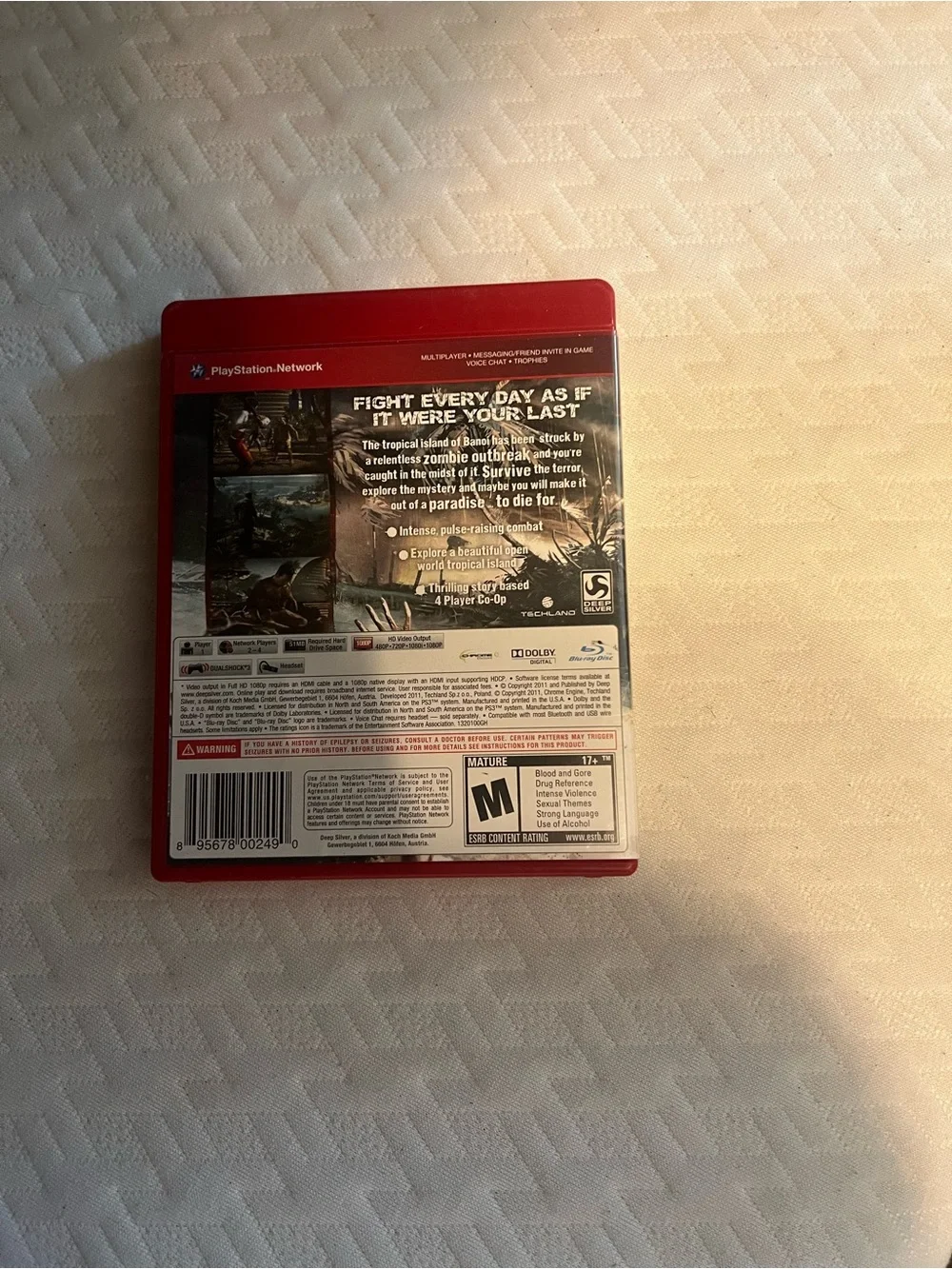 Sony Dead Island PS3 Greatest Hits - Red Case